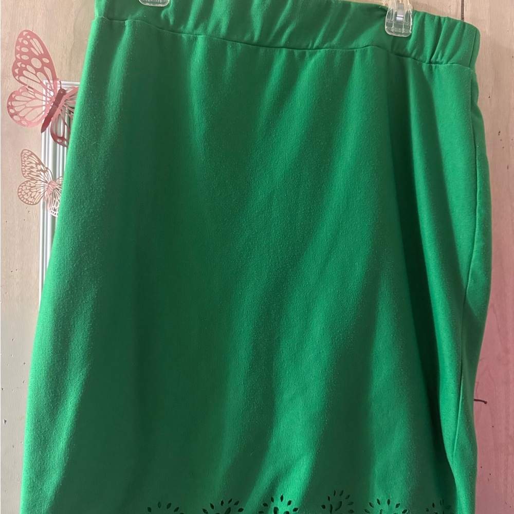 Sunny Leigh Vibrant Green A-Line Skirt